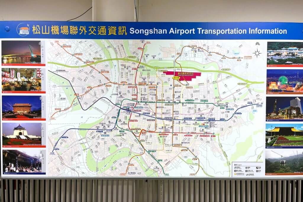 台北松山空港 MRT路線図