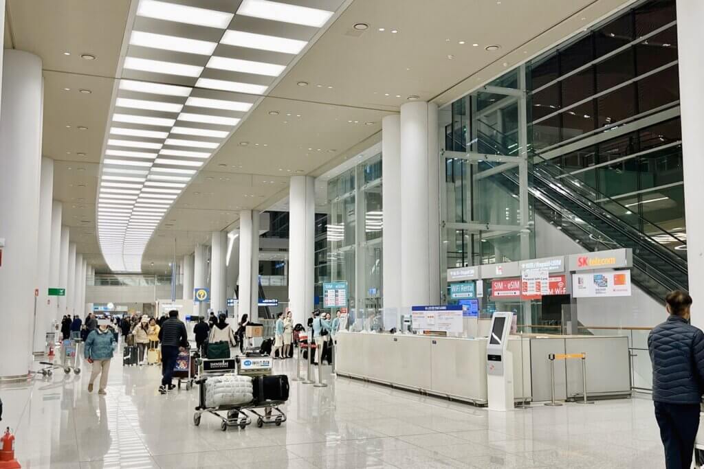 仁川国際空港第２ターミナル到着ロビー