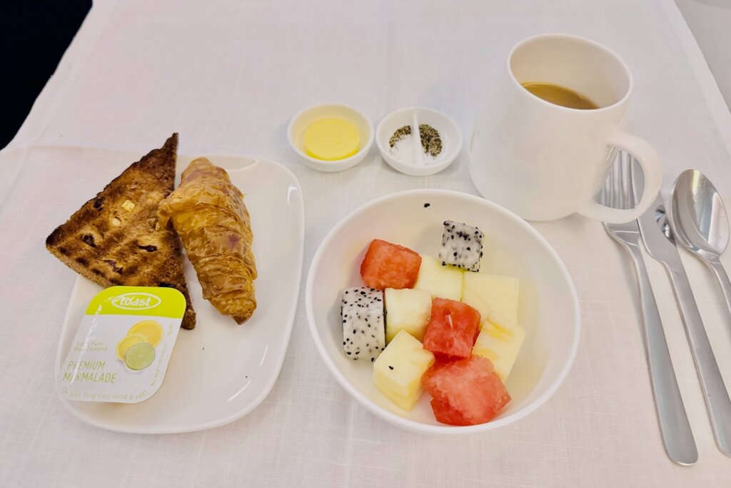 ニュージーランド航空ビジネス機内食