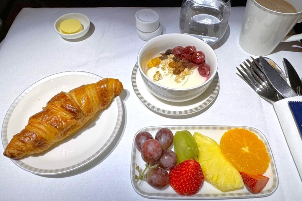 シンガポール航空ビジネスクラス機内食