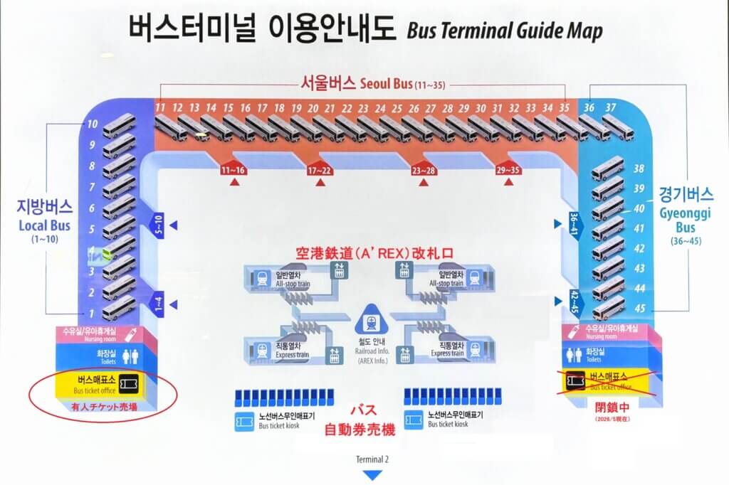 仁川空港第２ターミナルバス乗り場