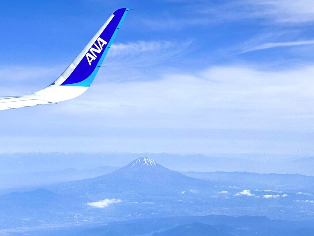 ANAと富士山
